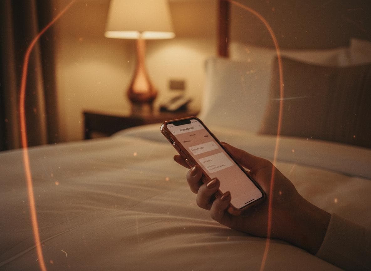 Guest using room service